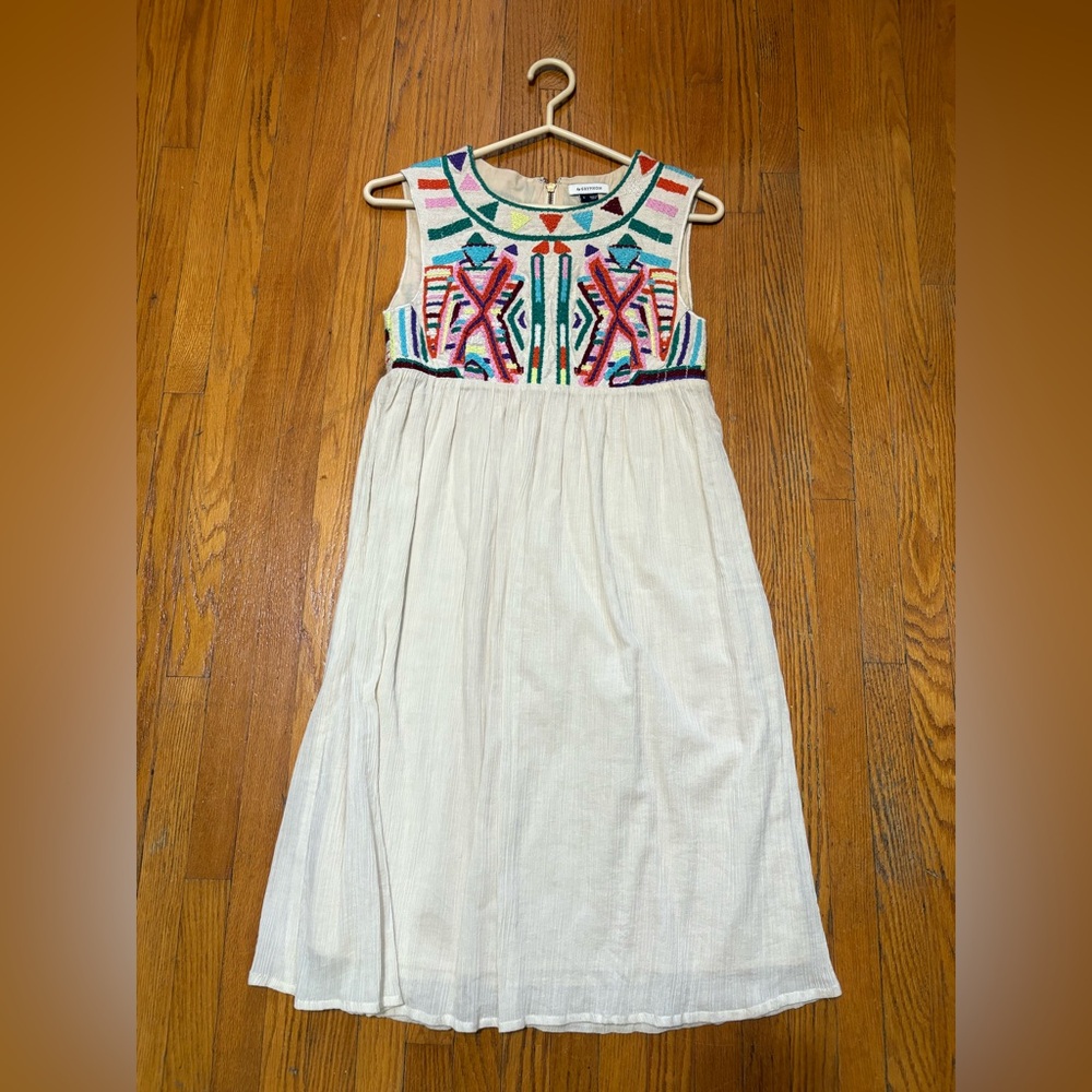 Anthropologie Embroidered Maxi Dress